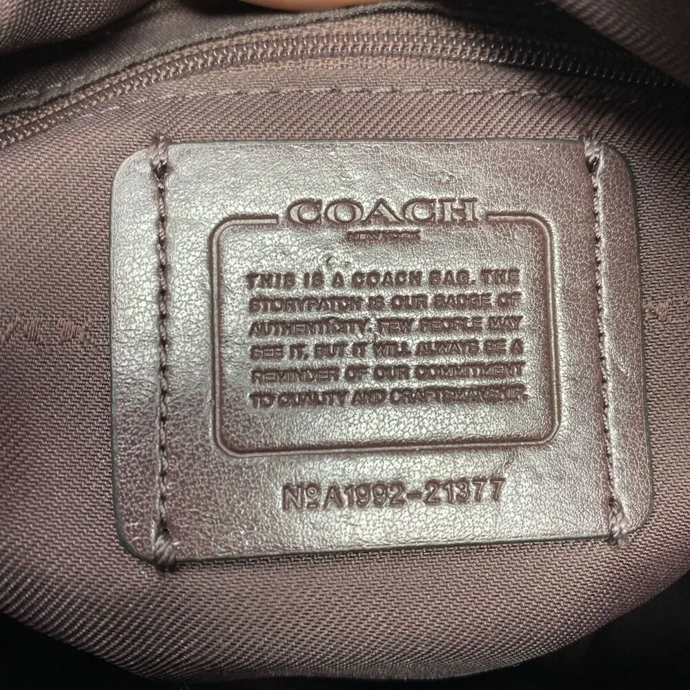Coach  Brown Leather Crossbody Shoulder Bag Bucket Purse 21377